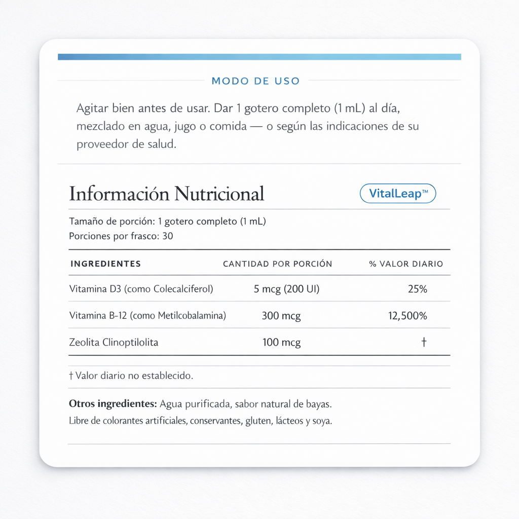 La Solución para Niños Selectivos: Gotero Nutricional de 30 Días